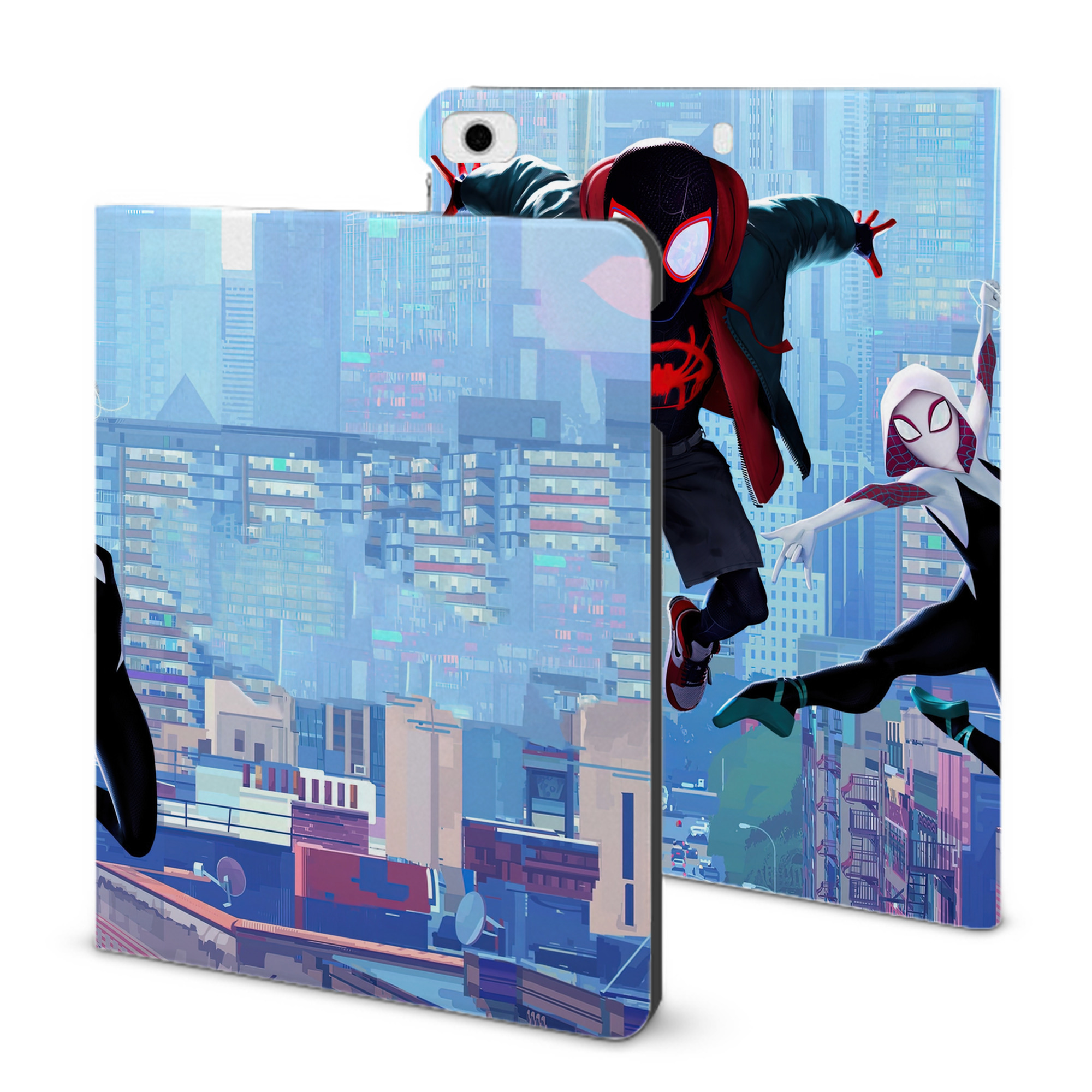 （画像用） Spider Man スパイダーマン IPad ケース ブック型 PUレザー TPU 耐衝撃 軽量 薄型 ペン収納なし 全面保護 IPad 各モデル対応